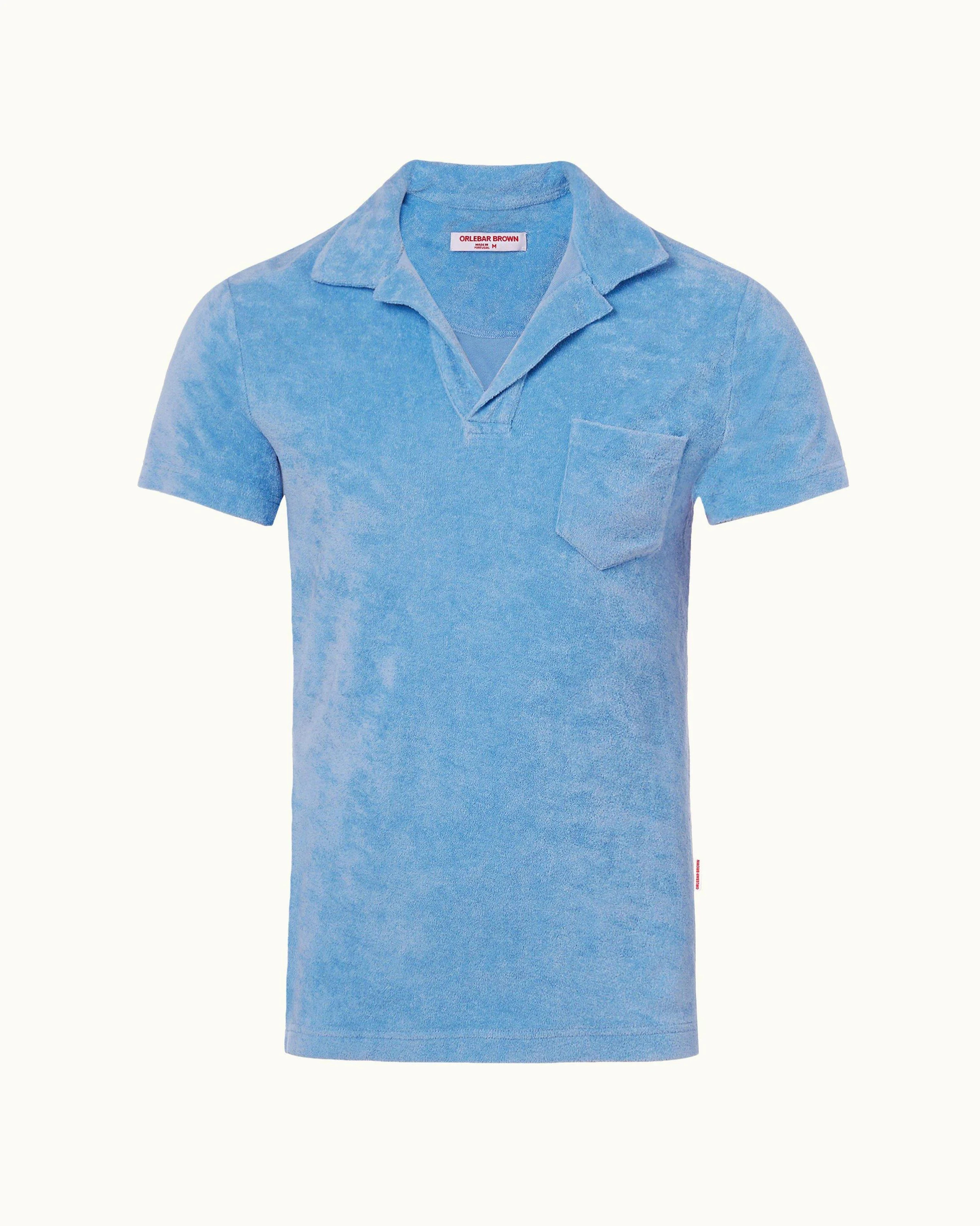 Terry - Riviera Blue Towelling Resort Polo | Orlebar Brown | Orlebar Brown