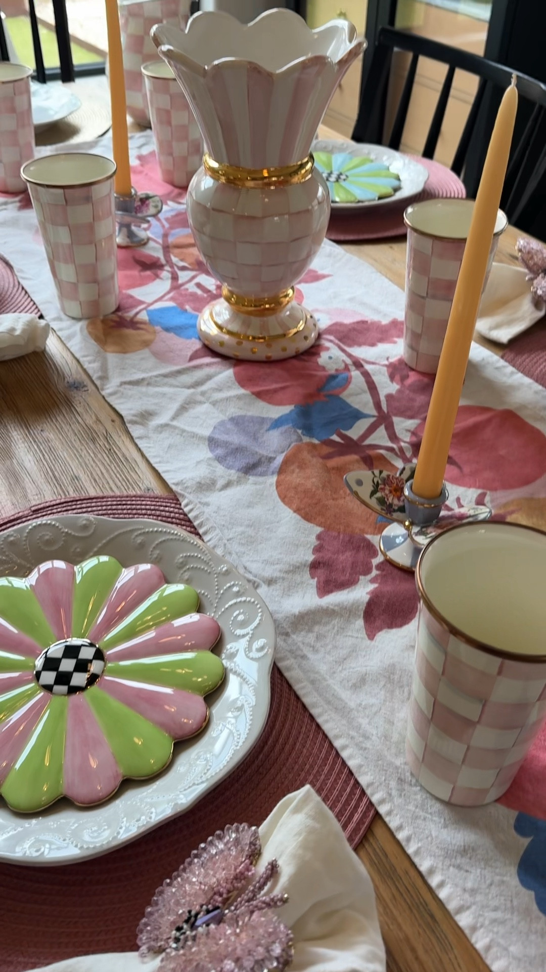 Our top MacKenzie-Childs Barn Sale picks! How pretty is this tablescape with all the Rosy Check mixed in?! #barnsale #mackenziechilds 

#LTKFindsUnder100 #LTKHome #LTKSaleAlert