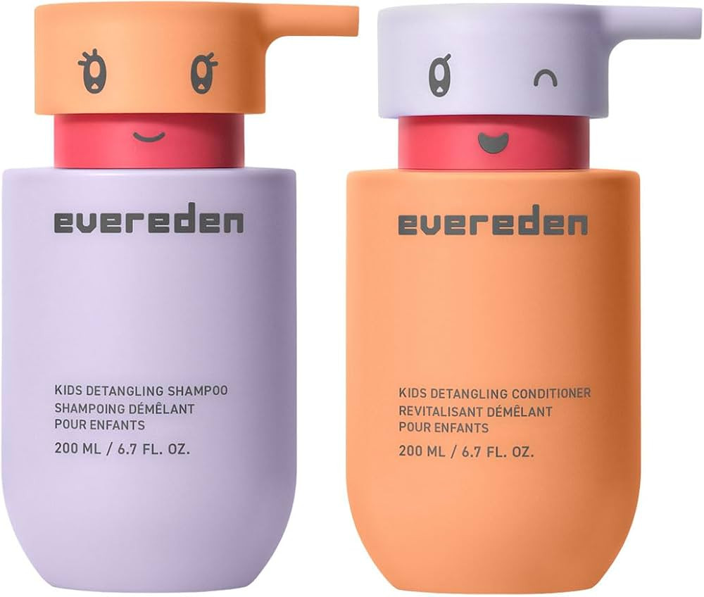 Evereden Kids Haircare Set: Hair Detangling Shampoo & Conditioner for Children Ages 3+, Plant Pro... | Amazon (US)