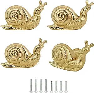 Decorative Snail Cabinet Knobs, Vintage Metal Snail Shape Knobs Pulls Handles Single Hole for Doo... | Amazon (US)