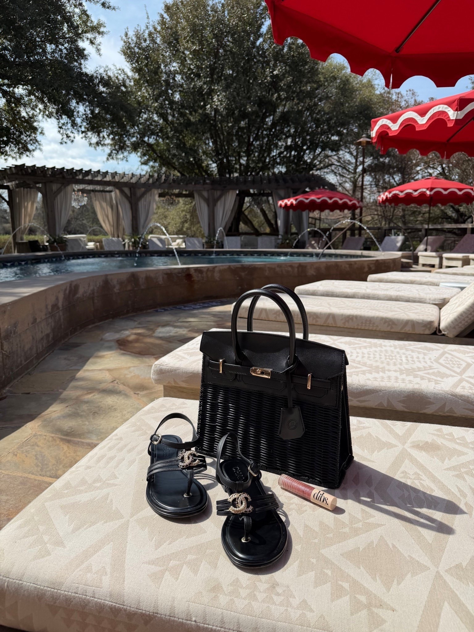 This Lisi Lerch wicker bag is by far a favorite. I have it in 2 colors and get so many compliments on them! Code 20ASHLEY will get you 20% off your order.

Also linked my fave @DIBS Beauty Beauty lip gloss! Shade is MIMS
