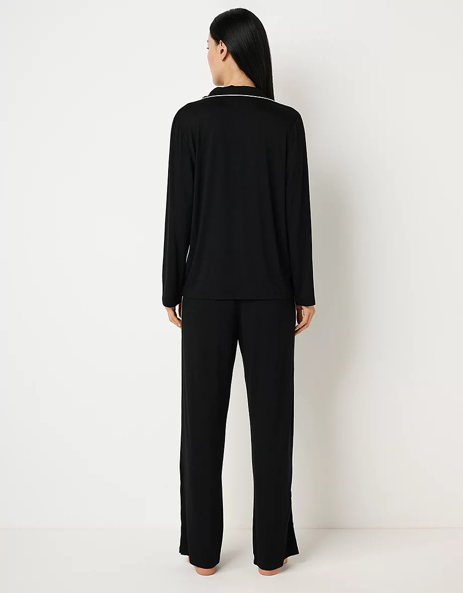 Jersey Classic Piped Pyjama Set | The White Company UK & ROW