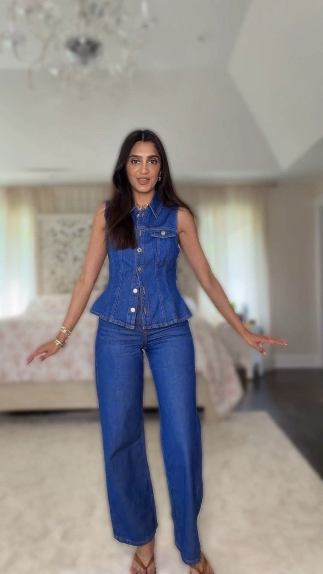 Wearing a size 2 in jeans and size s in the vest 

#LTKootd #LTKmomlife #LTKgrwm