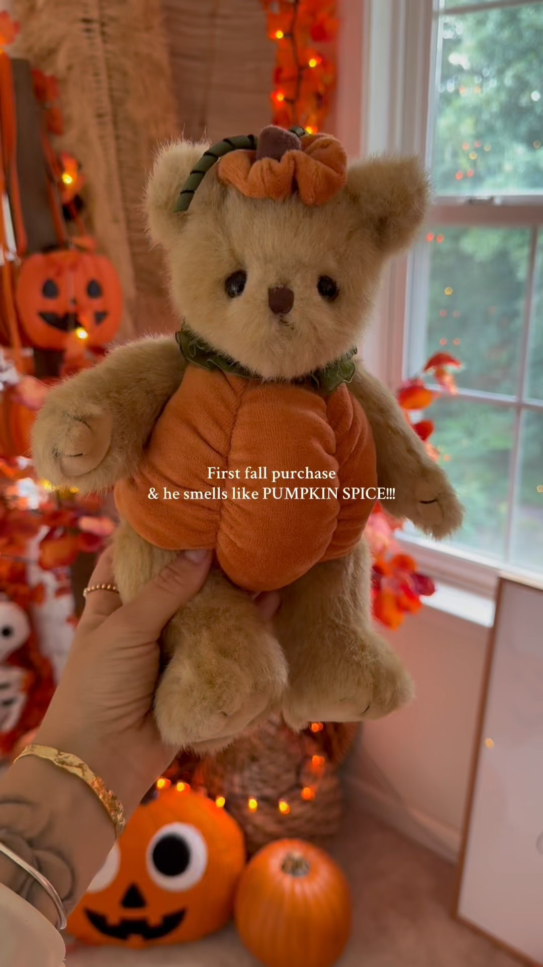 Cutest little pumpkin teddy bear // he’s actually smells like pumpkin spice!!! 🎃✨

#LTKSeasonal #LTKHome #LTKStyleTip