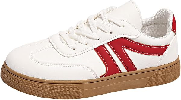 Women Classic Retro Gum Sole Fashion Sneakers Casual Non Slip Tennis Skate Shoes Trainers Walking... | Amazon (US)