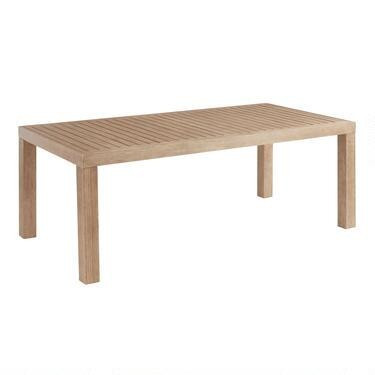 Light Brown Eucalyptus Segovia Outdoor Dining Table | World Market