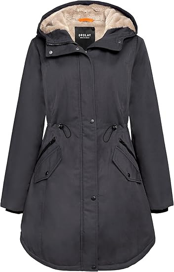 Orolay Women's Thicken Fleece Lined Parka Winter Coat Hooded Jacket with Pockets | Amazon (US)
