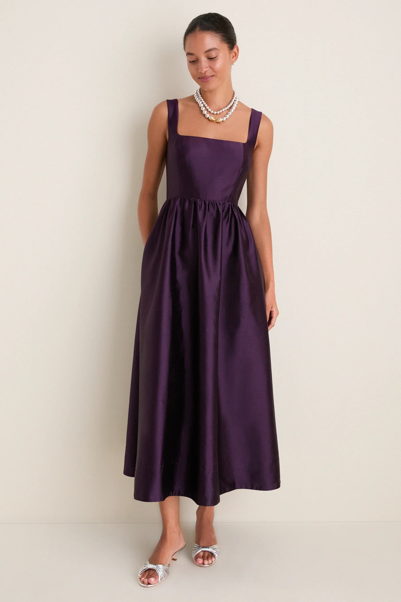 Plum Dupioni Esme Dress | Tuckernuck (US)