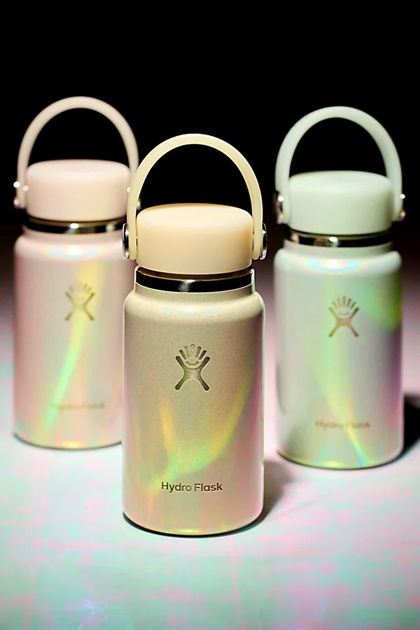 Hydro Flask Micro Hydro Mini Glimmer 7 oz Water Bottle in Cream at Urban Outfitters | Urban Outfitters (US and RoW)
