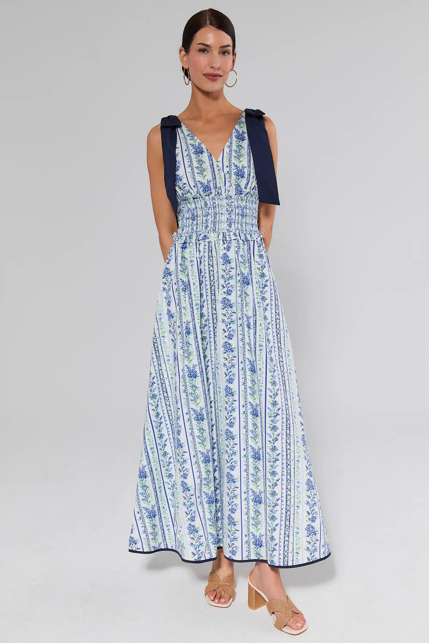 Lila Blue Floral Maxi Dress | Avara