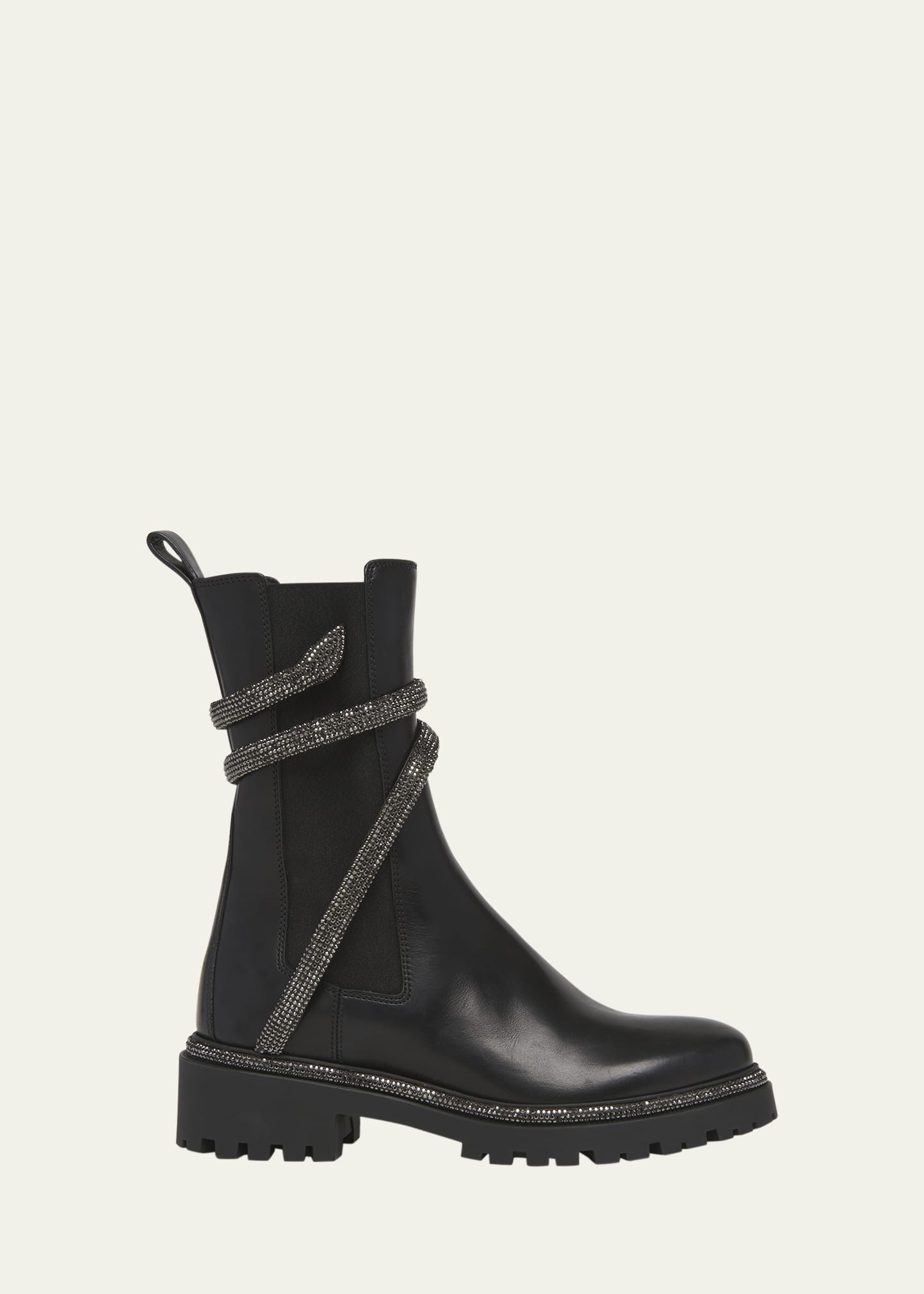 Rene Caovilla Shimmery Snake Chelsea Booties | Bergdorf Goodman