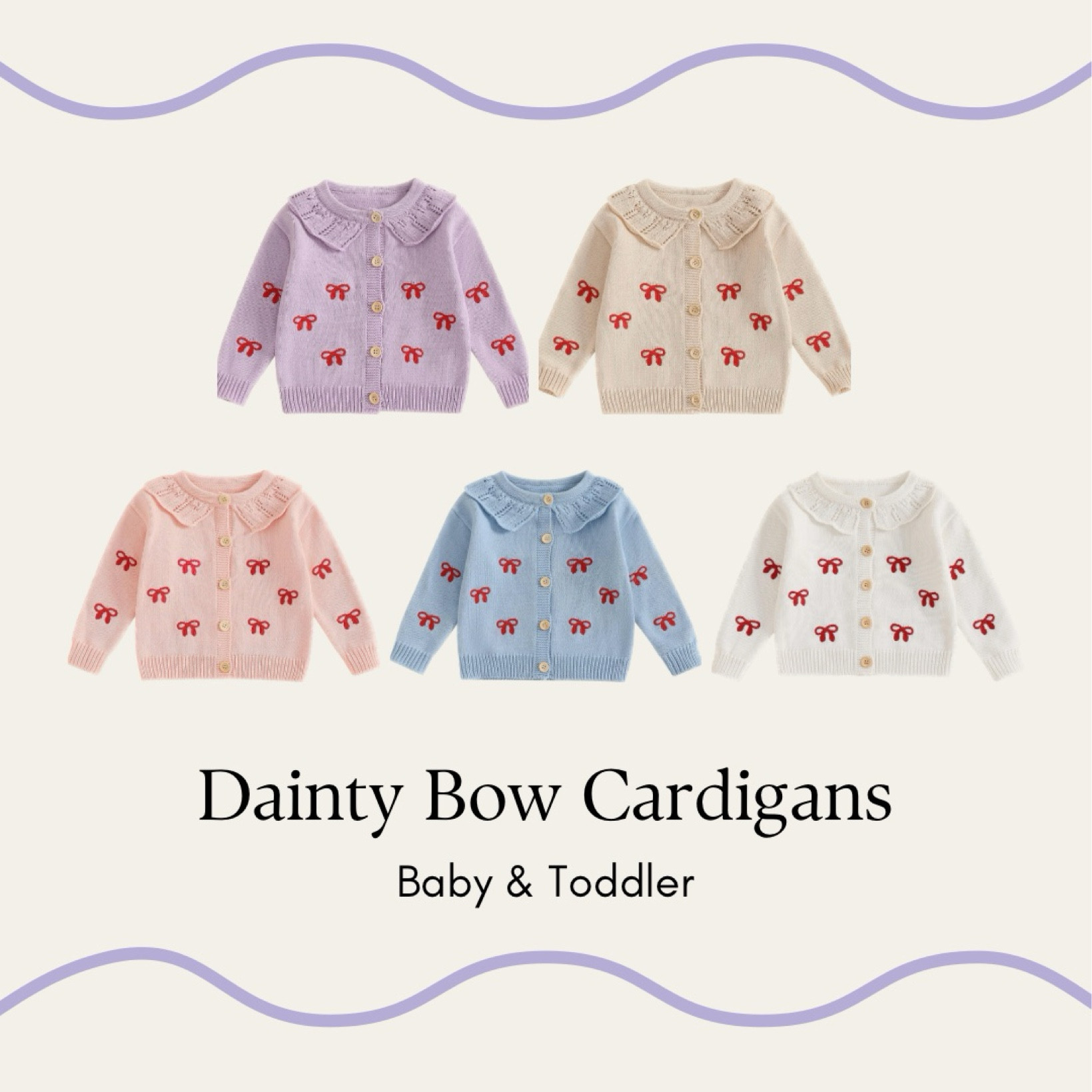 Dainty bow cardigans for baby and toddlers - kids sweater - grand millennial - 

#LTKBaby #LTKKids
