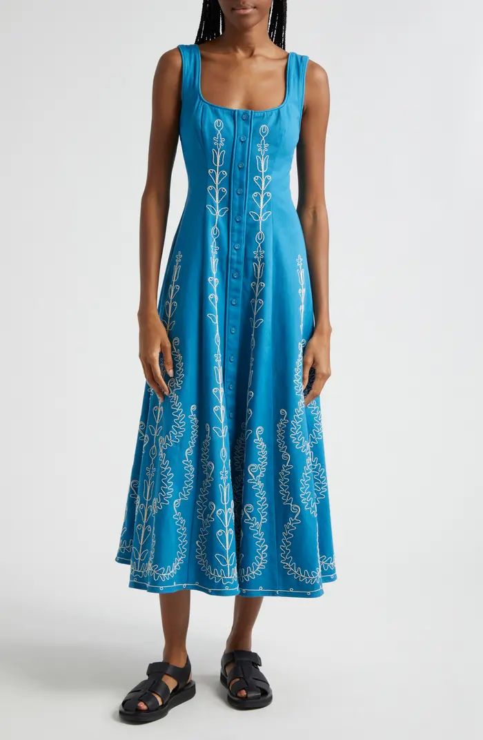 ALEMAIS Donovan Corded Floral Organic Cotton Dress | Nordstrom | Nordstrom