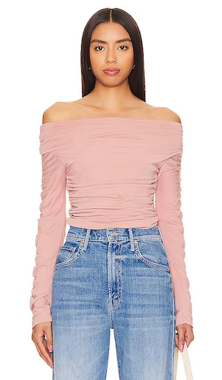 Jolie Bodysuit in Mauve | Revolve Clothing (Global)