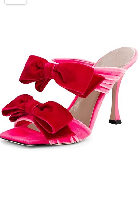 Holiday color block favorites 
Holiday bows 
Pink and red 
Holiday heels 

#LTKHoliday #LTKGiftGuide #LTKparties