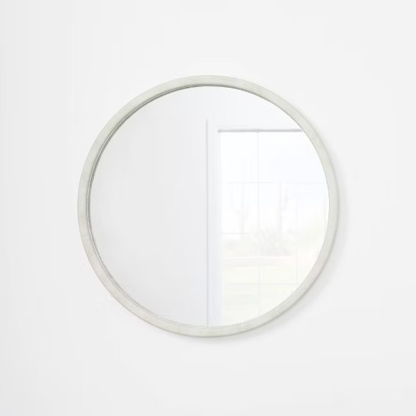 30" Faux Shagreen Round Mirror - Threshold™ designed with Studio McGee | Target