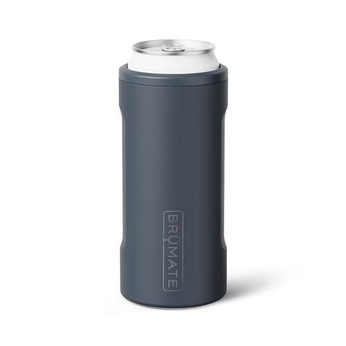 BrüMate Hopsulator Slim Can Cooler Insulated for 12oz Slim Cans | Skinny Can Insulated Stainless Steel Drink Holder for Hard Seltzer, Beer, Soda, and Energy Drinks (Nightfall Blue) | Amazon (US)
