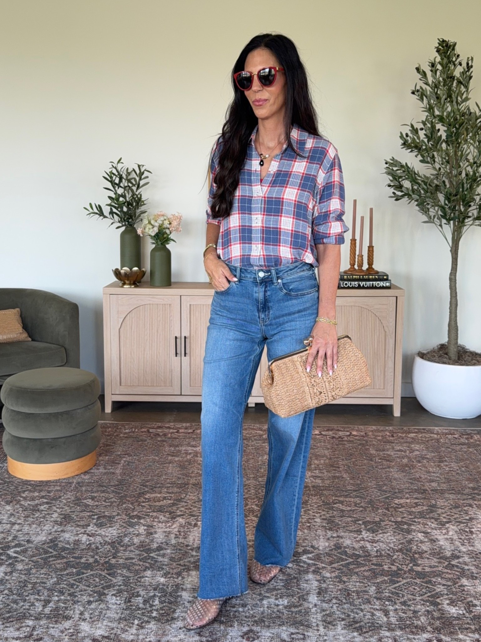 One of my favorite button downs ever!  Lightweight and super soft! 
Wearing a small (size up for oversized) 
@Quince denim 27 extra long

#LTKOver40 #LTKU #LTKootd