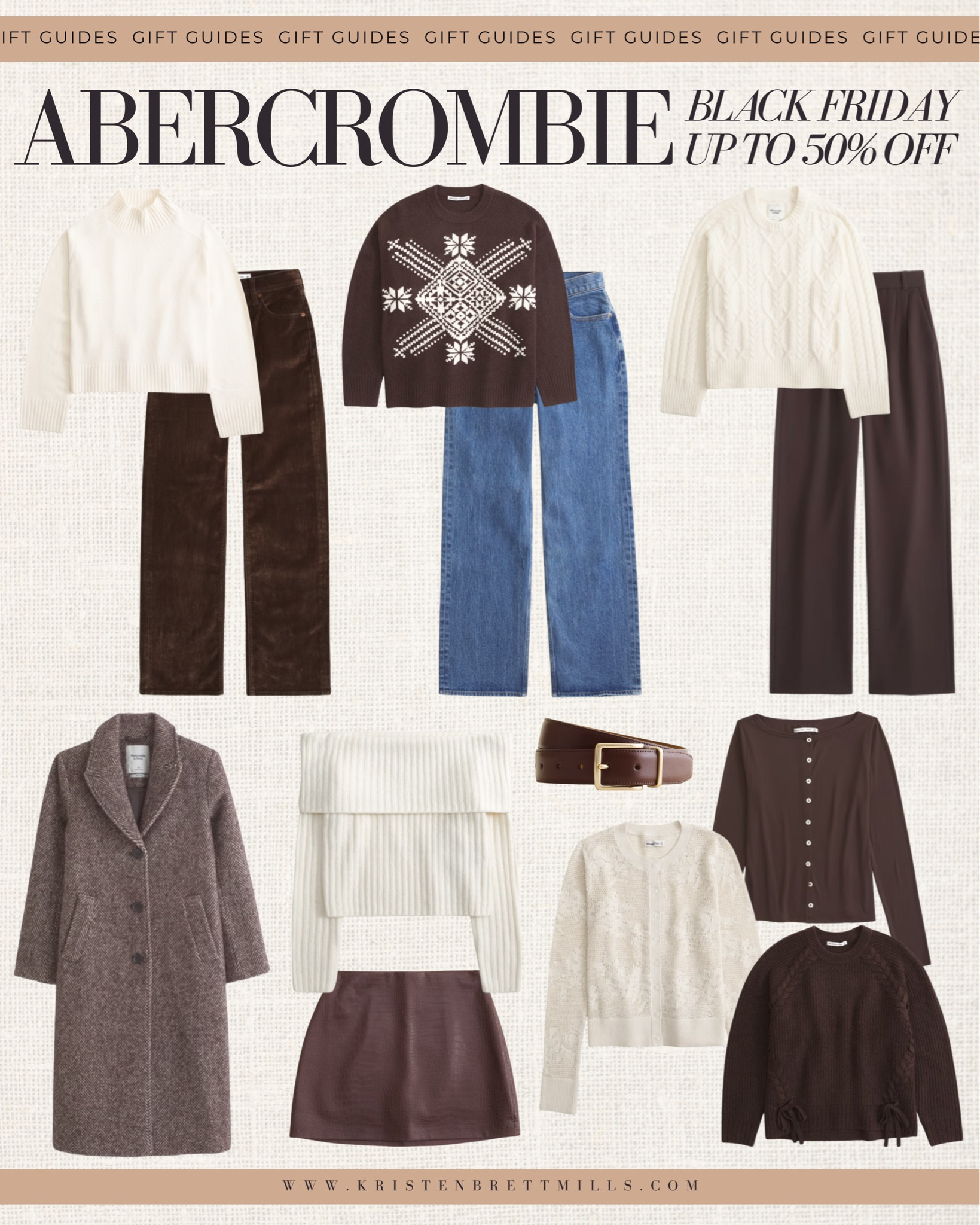 Abercrombie up to 50% off Black Friday

Chunky knit sweaters
Cozy layered basics
Wool blend coats
Teddy + sherpa jackets
Thermal turtlenecks
Knit midi dresses
Snow-ready boots
Fuzzy scarves + beanies
Winter chic essentials
Cold-weather capsule wardrobe

#LTKHoliday #LTKSaleAlert #LTKCyberWeek