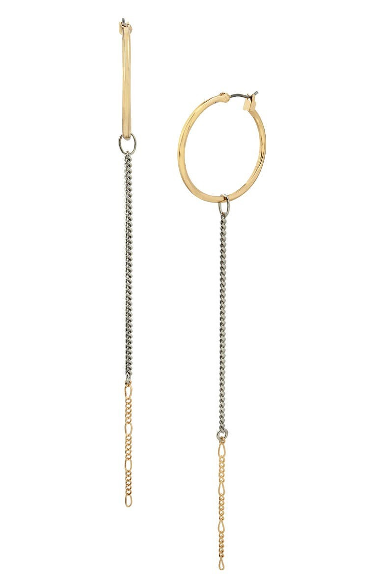 Linear Chain Hoop Earrings | Nordstrom