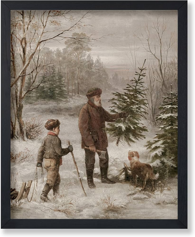 Poster Master Vintage Country Christmas Painting Poster - Retro Winter Print - Forest Art - Holid... | Amazon (US)