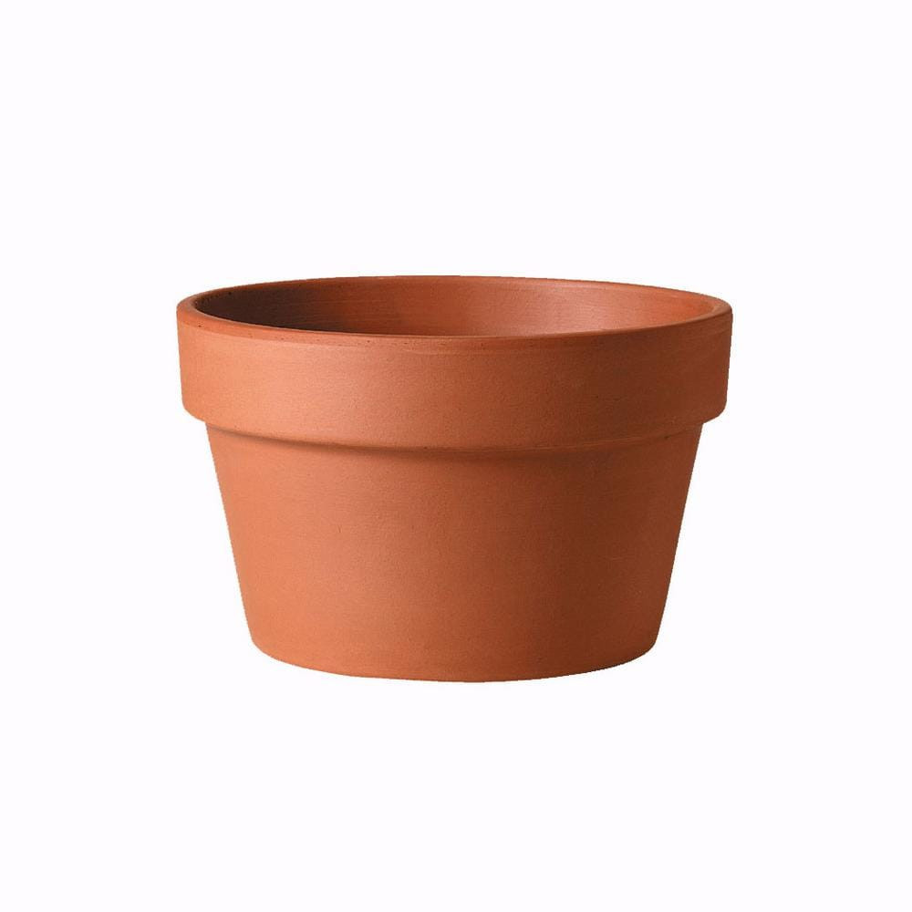 Southern Patio Round 14.57-in W x 14.57-in L x 10.24-in H Terracotta Clay Indoor/Outdoor Planter Large in Orange | TC1407AZ | Lowe's