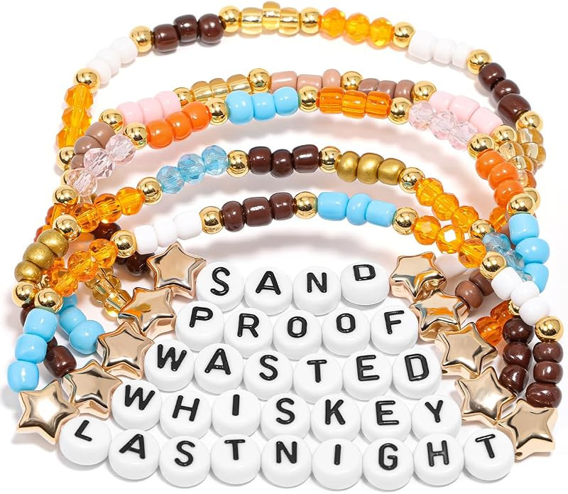AICase for Merch Gifts Concert Outfit Inspired Bracelets 5 Pcs Stackable | Stretch Beaded Bracele... | Amazon (US)