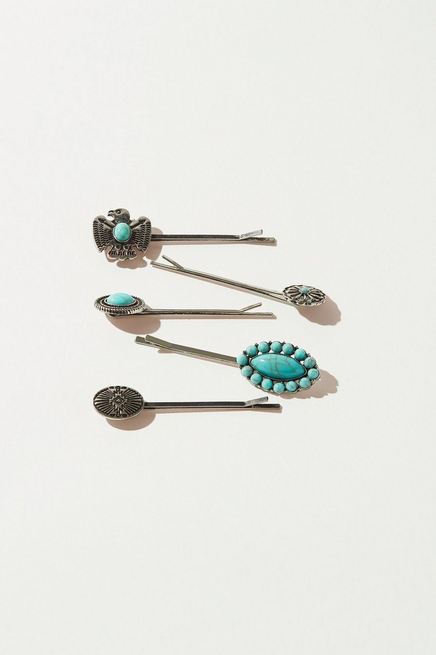 SOUTHWEST TURQUOISE BARRETTE SET | Lucky Brand