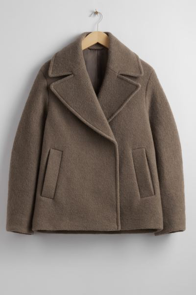 Zweireihige Wolljacke - Dunkelbraun - Ladies | H&M AT | H&M (DE, AT, CH, NL, FI)