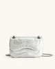 Tina Metallic Quilted Chain Crossbody - Silver | JW PEI US