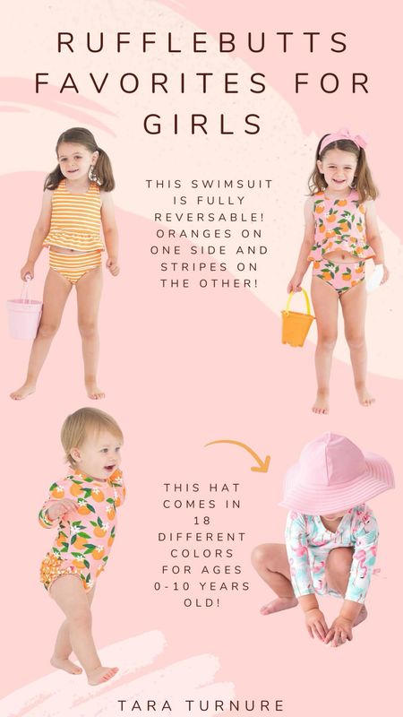 I’m obsessing over the RuffleButts oranges print 🍊 It’s reversible so it has stripes on the other side which is so fun to be able to change! And their sun hats are my favorite! They provide the best sun protection all day long 🌞 

#LTKbaby #LTKkids #LTKswim