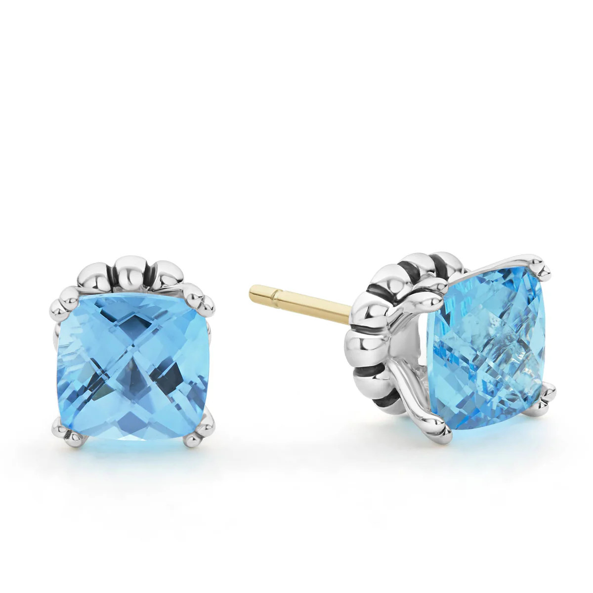 Swiss Blue Topaz Stud Earrings | LAGOS
