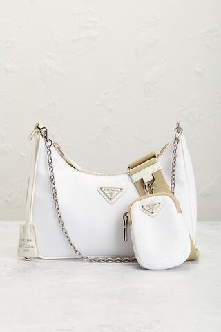 Prada Re-Edition 2005 Re-Nylon Shoulder Bag in White | Revolve Clothing (Global)
