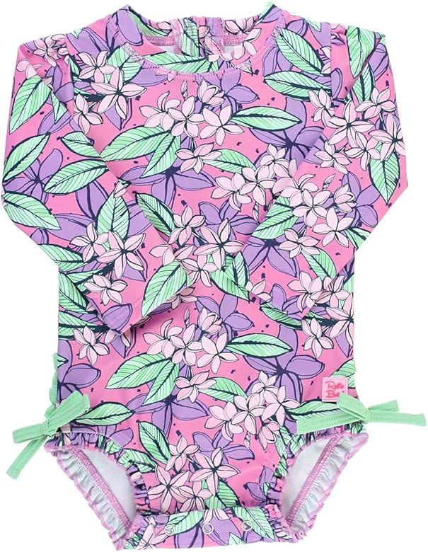 RuffleButts\u00ae Baby/Toddler Girls Long Sleeve One Piece Swimsuit with UPF 50+ Sun Protection | Amazon (US)