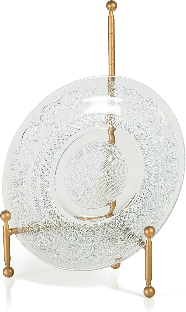 Red Co. Decorative Tripod Plate Stand and Art Holder Easel in Gold Finish - 14" h | Amazon (US)