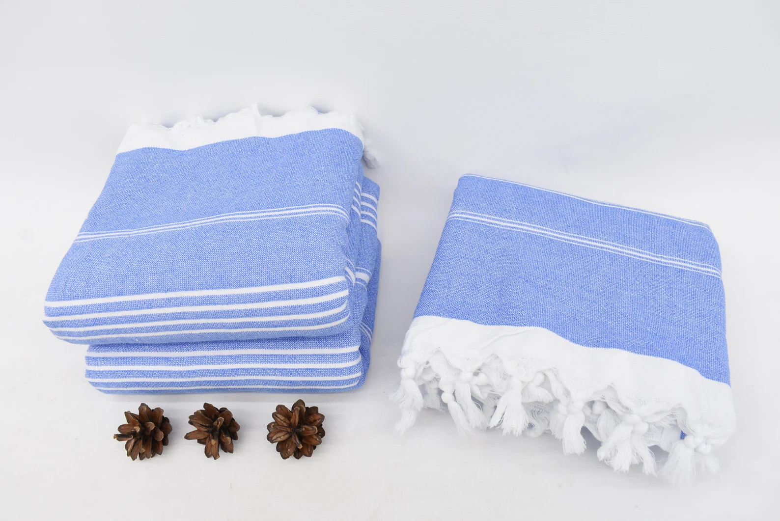 Wedding Towel,Cotton Terry Towel,Bath Towel,70x36,Blue Towel,White Striped Turkish Towel,180x90 c... | Etsy (US)