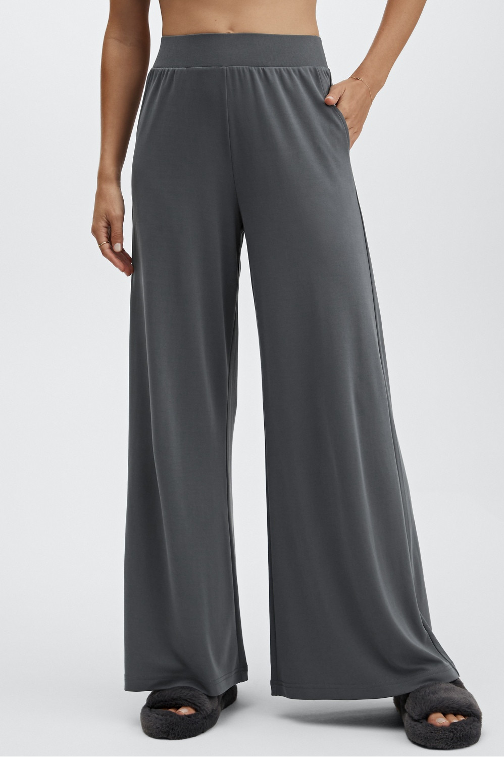 Sleek Knit Wide Leg Pant | Fabletics - North America