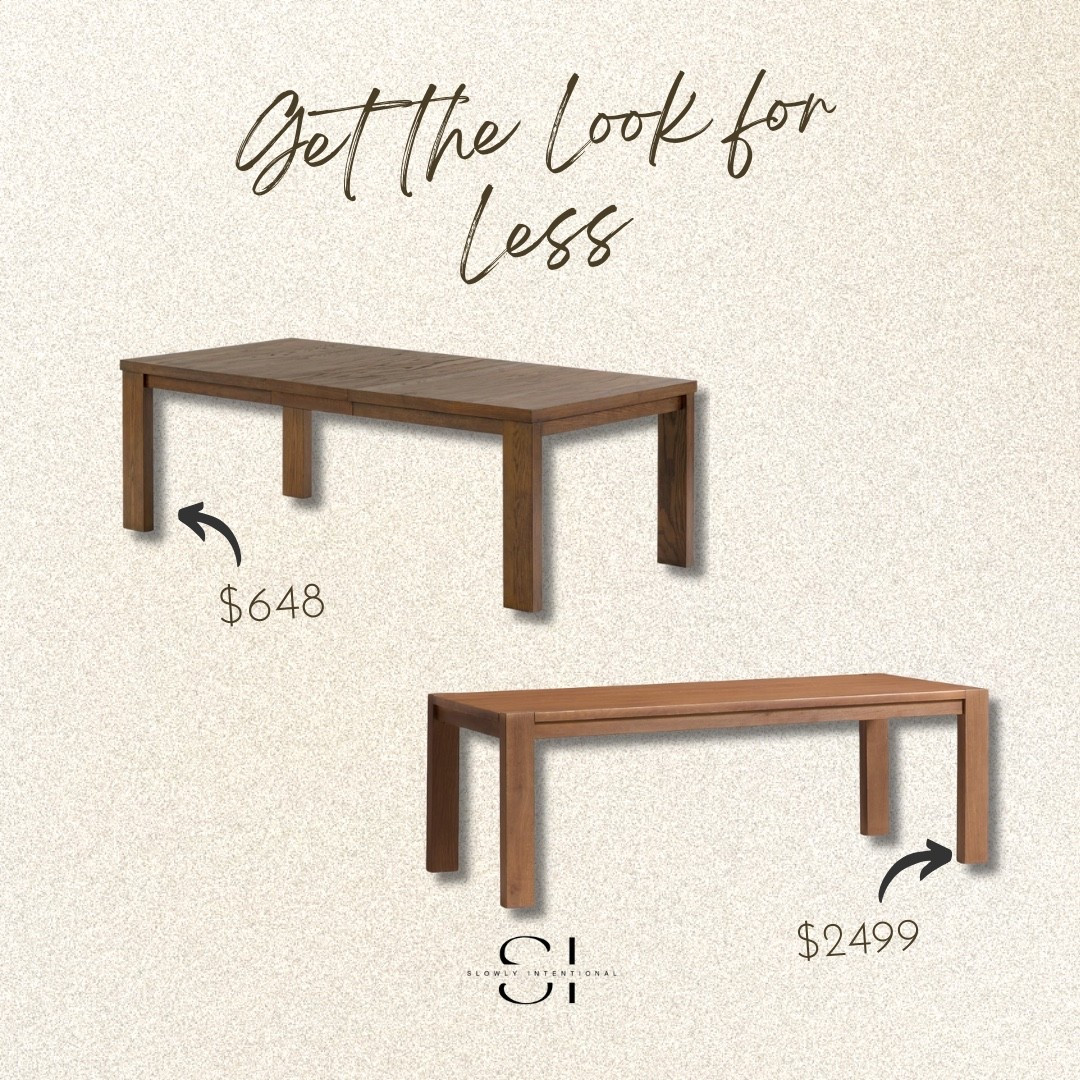 I love finding pieces that look designer but don’t break the bank! This dining table is almost identical to the $2,499 version I had my eye on… but it’s only $648. Same clean lines, warm wood finish, and timeless style—without the crazy price tag. Perfect if you want that high-end look in your dining room while keeping the budget happy.

#LTKHome