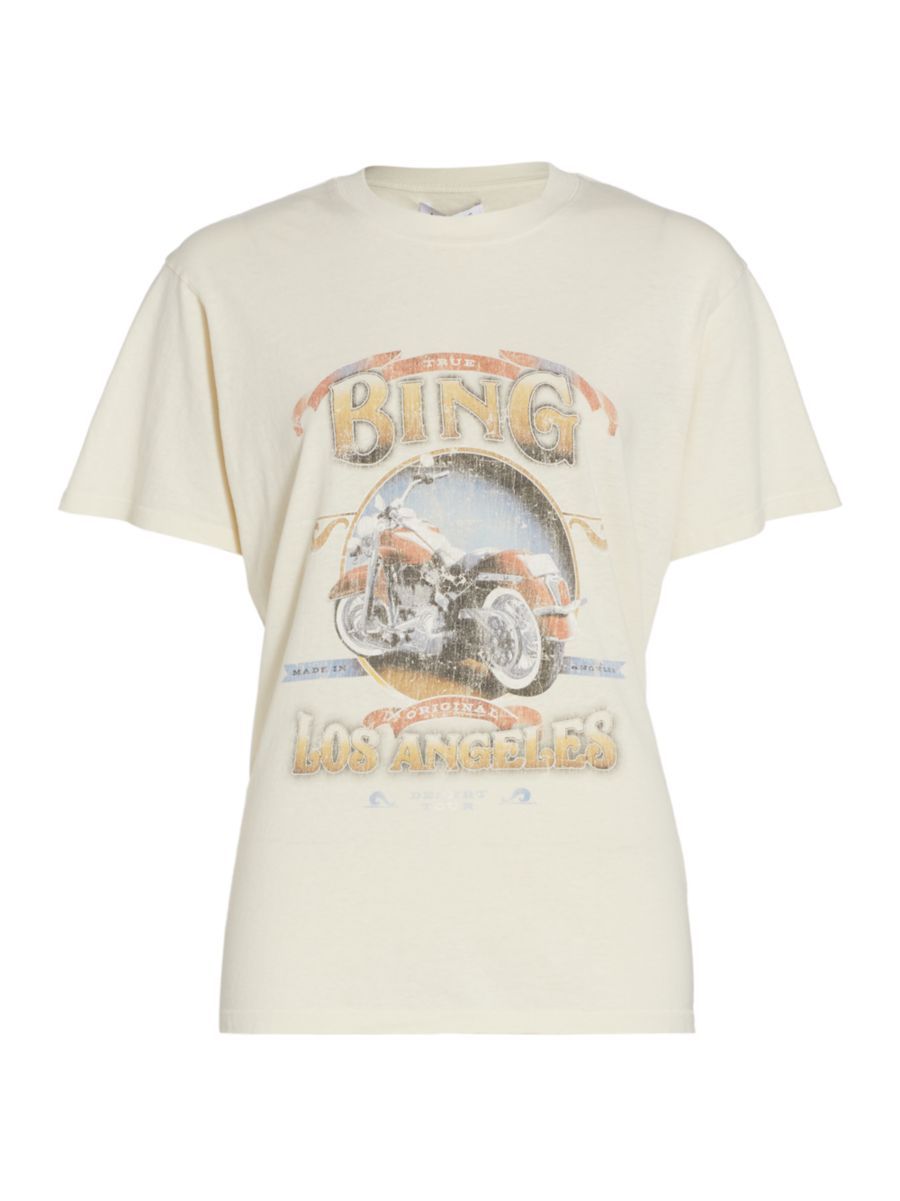 ANINE BING Lili Biker Graphic T-Shirt | Saks Fifth Avenue