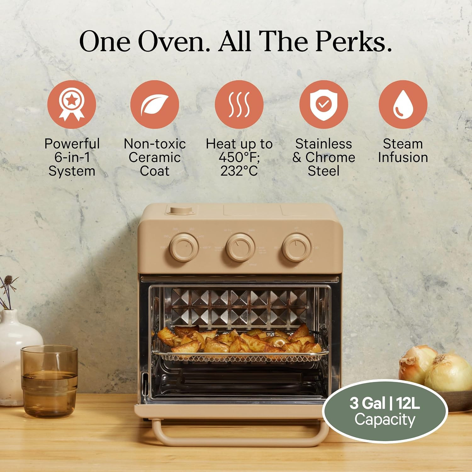 Our Place Wonder Oven & Essentials Kit, 3-Piece Oven, Pan & Air Fry Basket | Amazon (US)