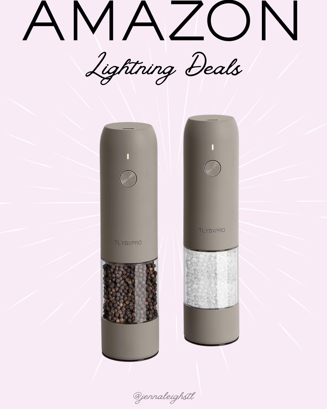 Amazon Lightning Deal on this electric salt and pepper grinder set. Such a great kitchen upgrade or gift. 

 #LTKGiftGuide #LTKfoodie #LTKSaleAlert