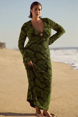 Show Me Your Mumu Plus Lopez Long-Sleeve V-Neck Maxi Dress | Anthropologie (US)