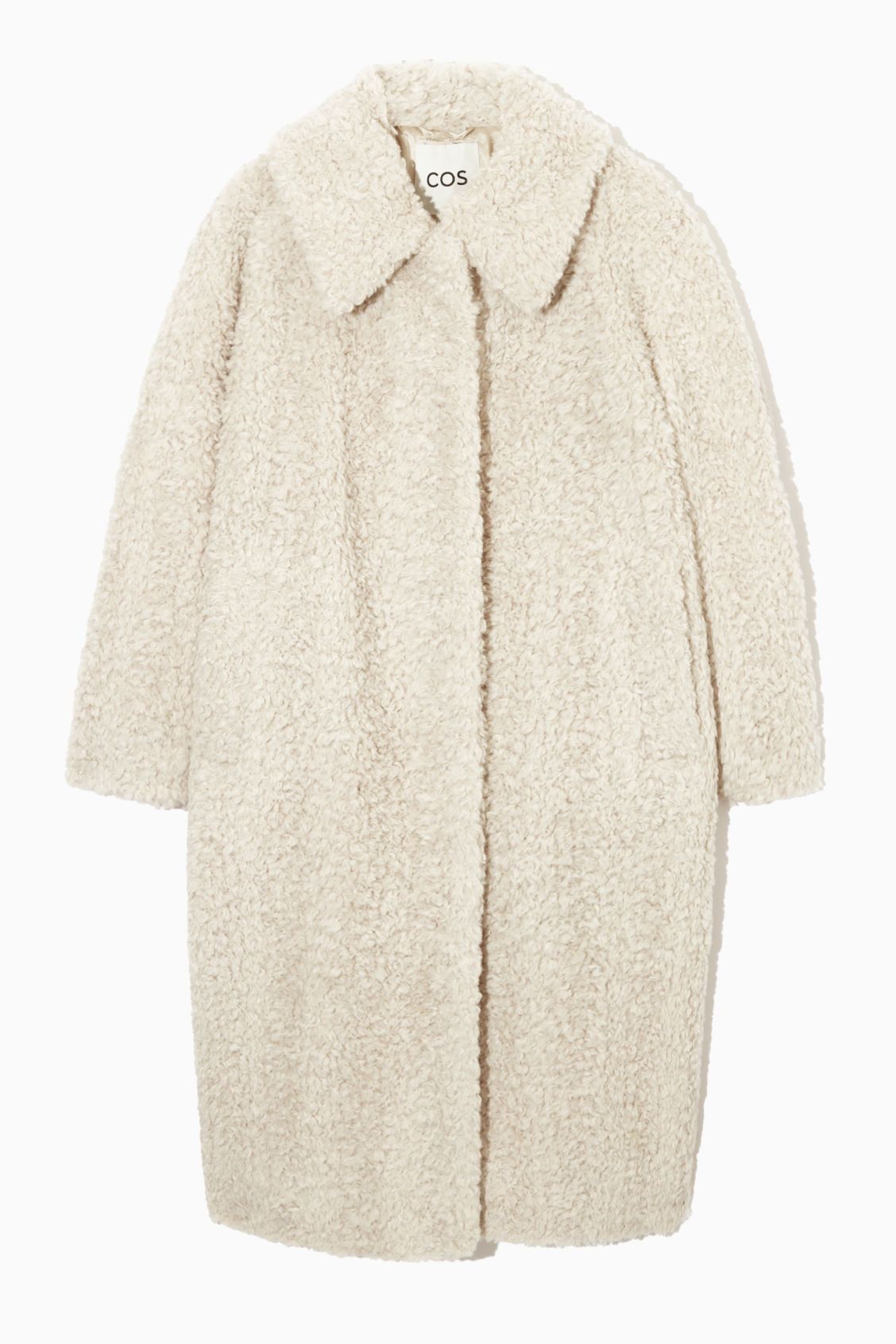 FAUX SHEARLING COAT - OFF-WHITE - COS | COS UK