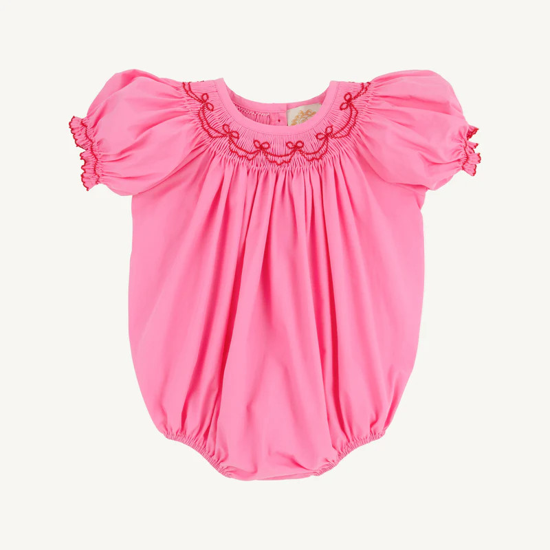 Short Sleeve Bridget Bubble - Hamptons Hot Pink with Richmond Red | The Beaufort Bonnet Company