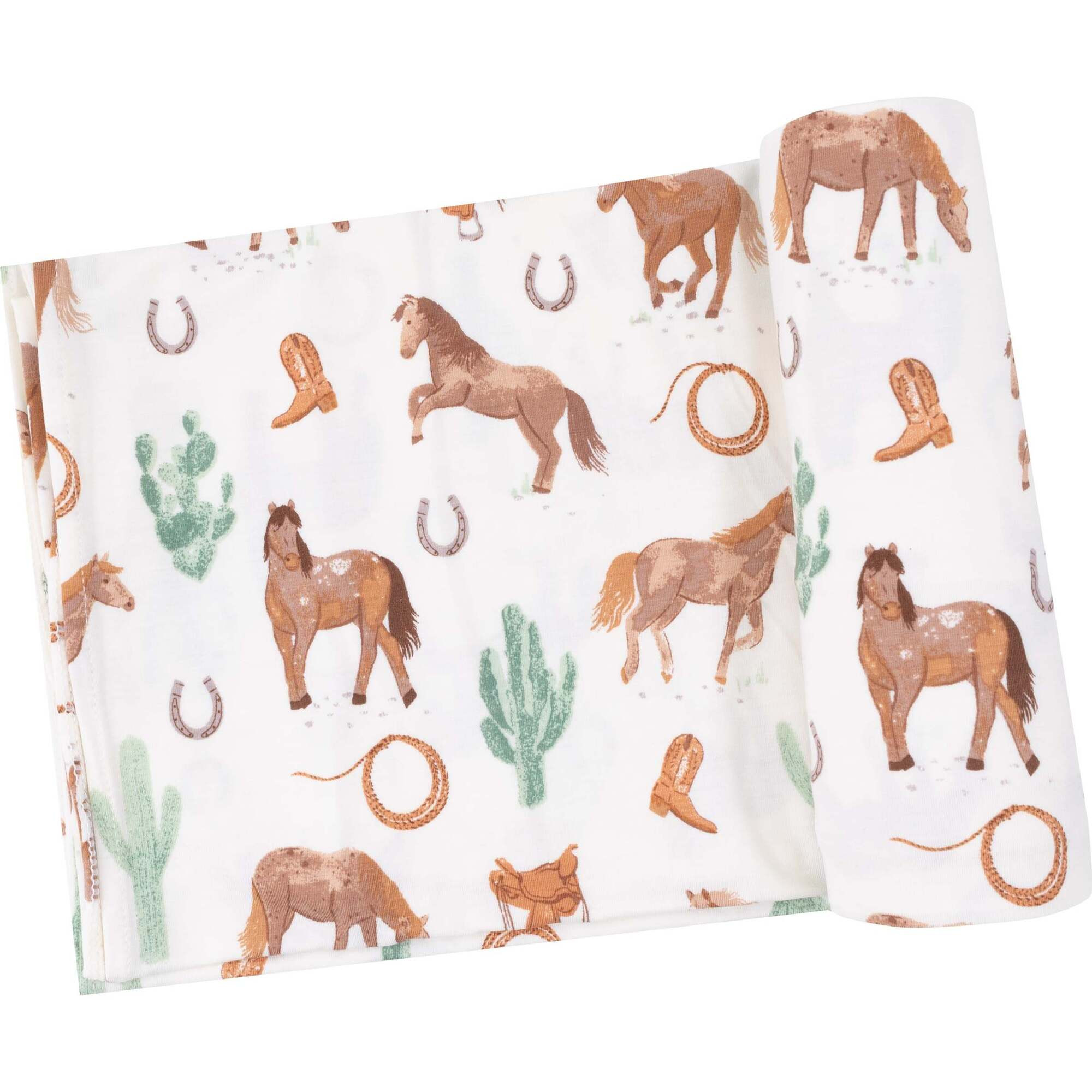 Swaddle Blanket, Western Horses | Maisonette