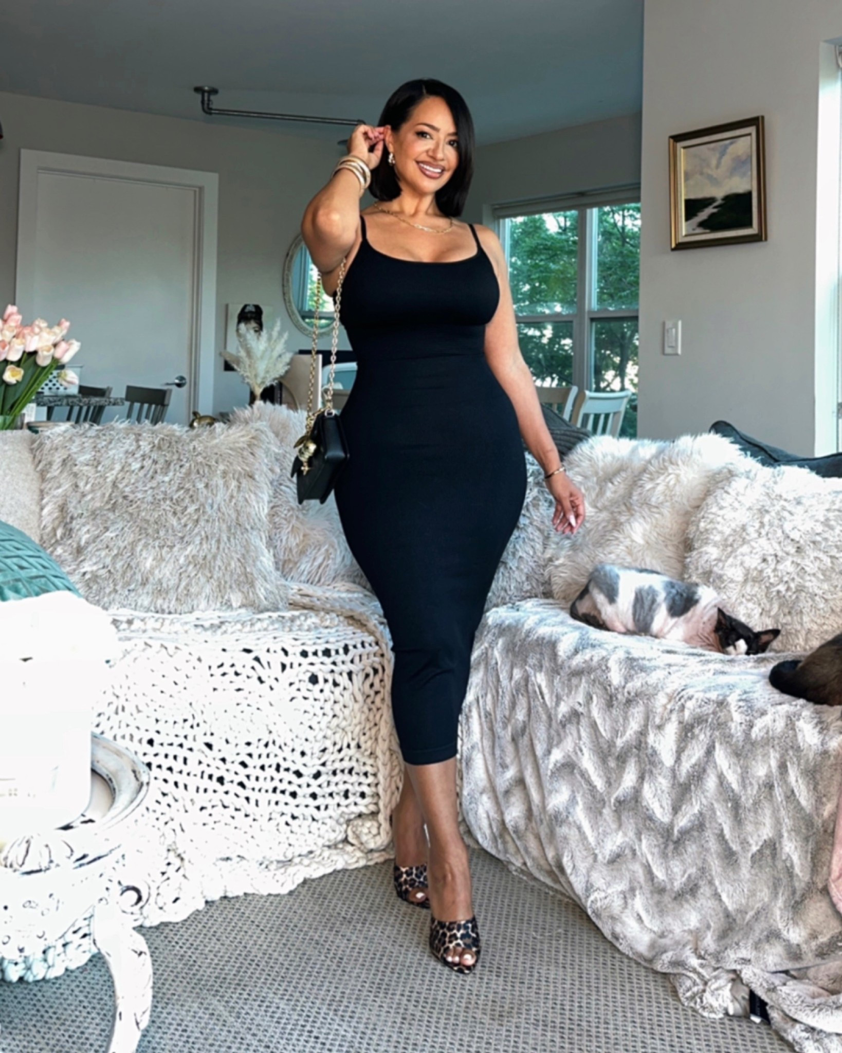 Summer date night outfit 🖤 love a little black dress 

over 40, millennial, petite, petite curvy, curvy, size 8, midsize, midi dress

#LTKOver40 #LTKStyleTip #LTKFindsUnder100