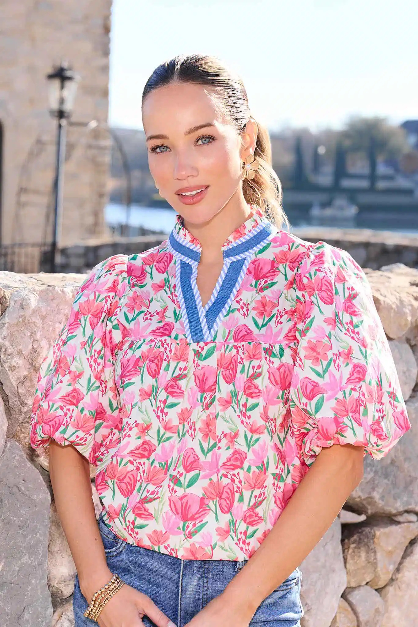 Daria Floral Print Top by THML | Avara