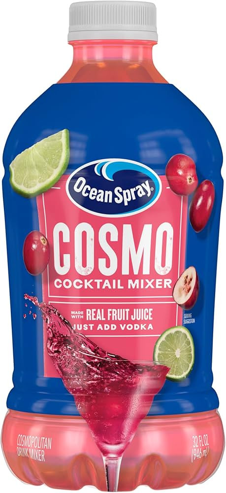 Ocean Spray® Cosmopolitan Cocktail Mixer, Drink Mixer Made with Real Fruit Juice, 32 Fl Oz Bottl... | Amazon (US)