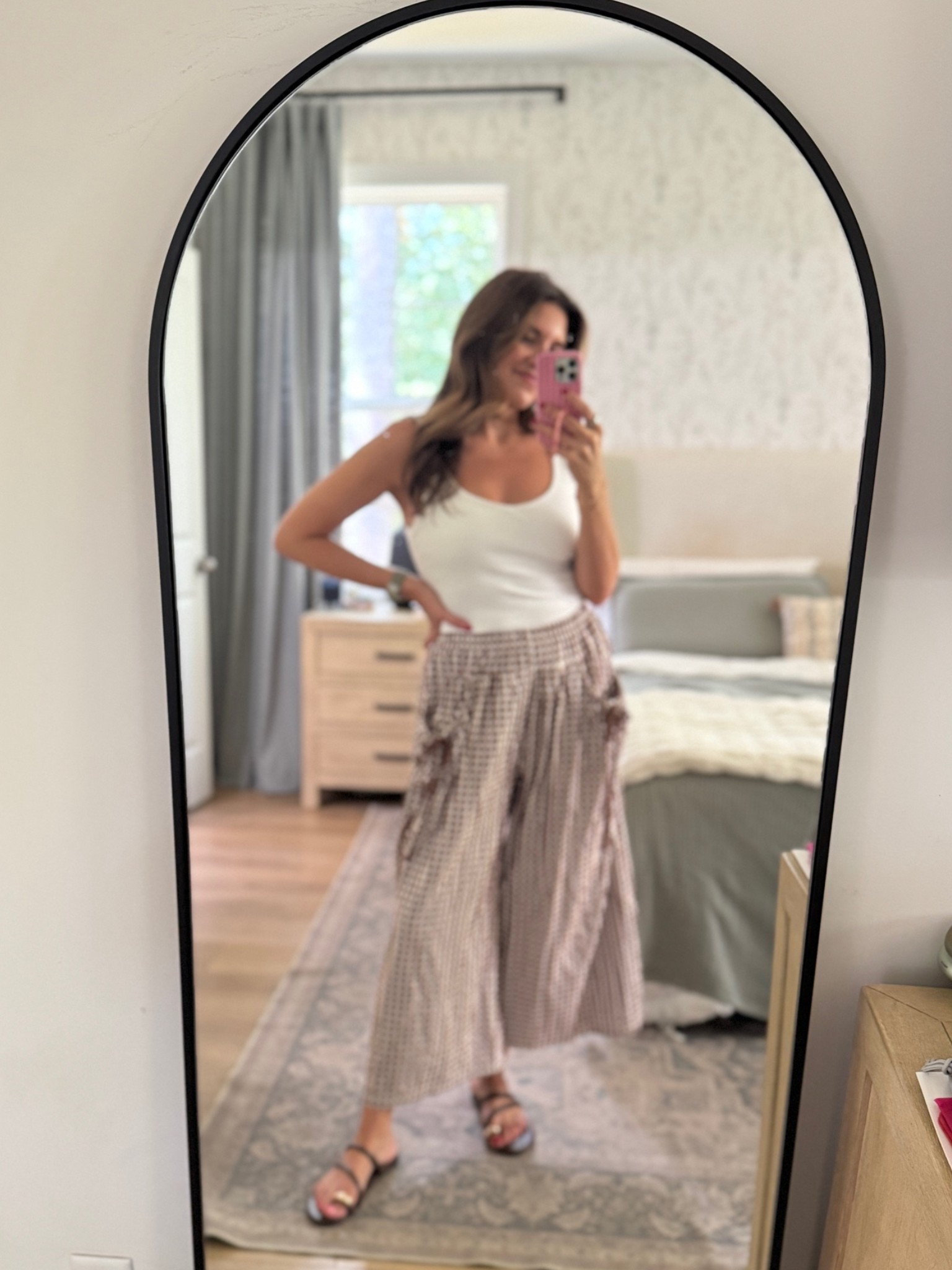 Hot weather fall outfit of the day! It’s 93 degrees here 🥵 Size small in everything. Sandals tts! I’m 5’7”

#LTKOver40 #LTKTall #LTKootd