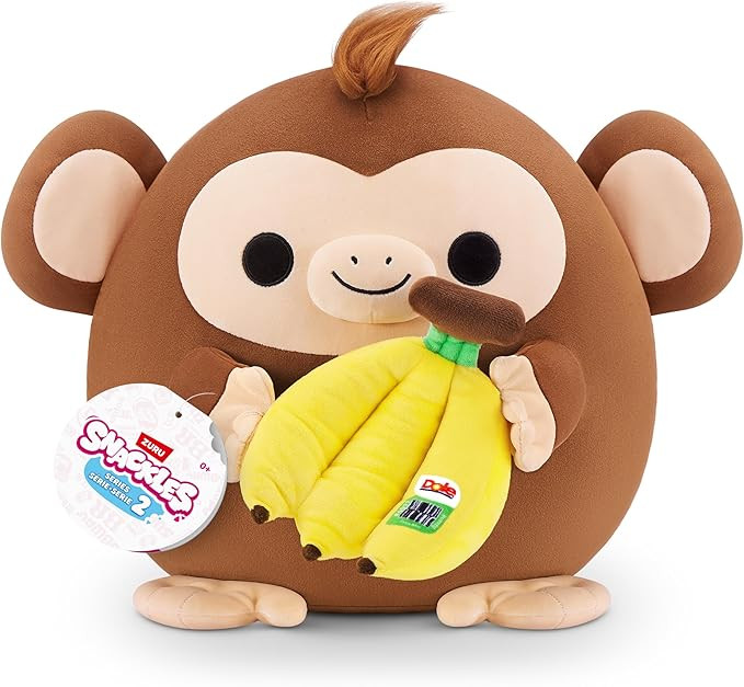 Snackles Series 2 Monkey & Dole 8 Inch Plush by ZURU, Ultra Soft Plush, Collectible Plush with Re... | Amazon (US)